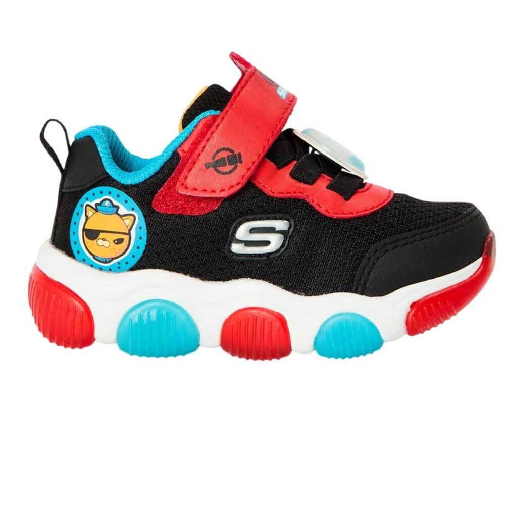 Skechers Toddler Mighty Glow Sneakers / Black/Red
